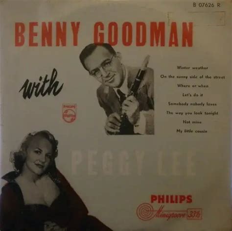 Benny Goodman With Peggy Lee Benny Goodman Vinyl Recordsale