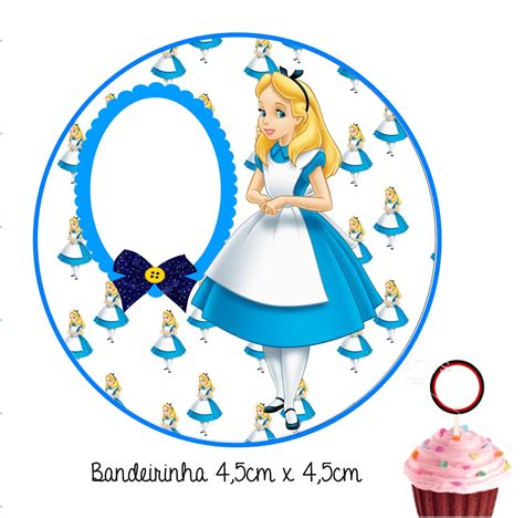 Alice In Wonderland Cupcake Toppers Printable