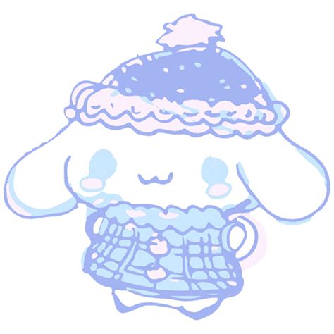 Cinnamoroll Winter Outfit in Pastel Kawaii Design Clipart PNG | PNG All