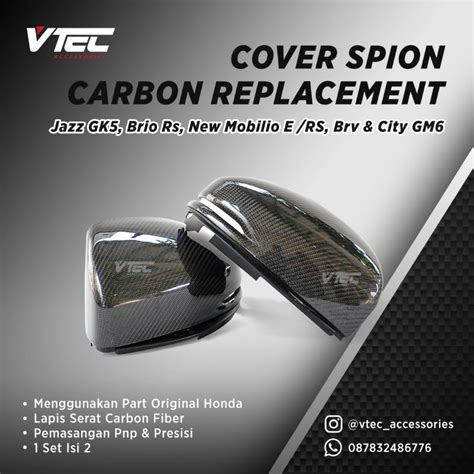 Jual Cover Spion Carbon Fiber Brio RS New Mobilio Brv All New Jazz