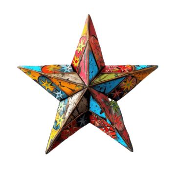 Colorful Star Shaped Artwork Art Painting Watercolors Png