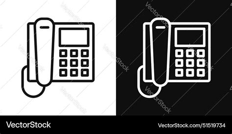 Office Phone Icon Royalty Free Vector Image Vectorstock