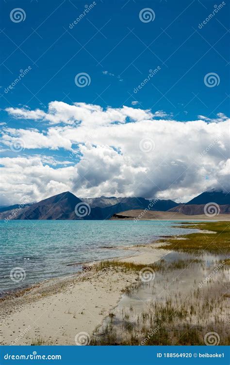 Pangong Lake View From Between Kakstet And Chushul In Ladakh Jammu And