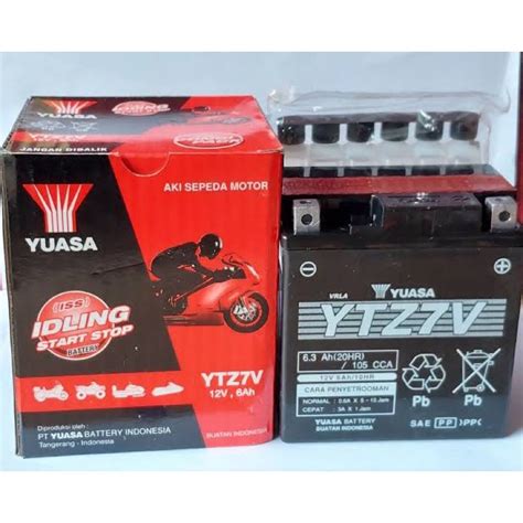 Jual AKI YUASA YTZ7V Aki Motor NMAX AEROX Dan YAMAHA LEXI Shopee