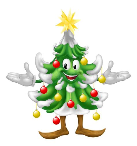 Christmas Tree Cartoon Man Stock Vector Illustration Of Mascot 26680551