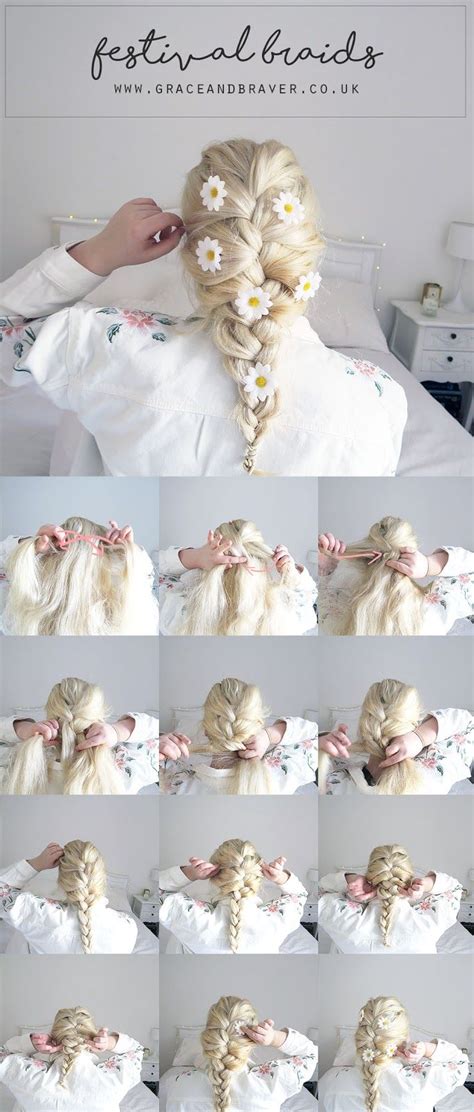 Easy French Braid And Space Buns Tutorial Grace Braver Easy