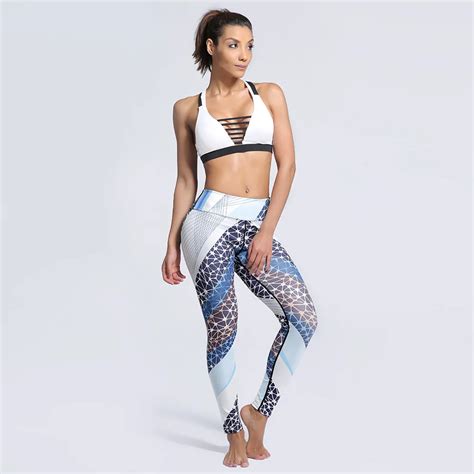 Digital Print Sex High Waist Stretched Sporting Workout Pants Spandex