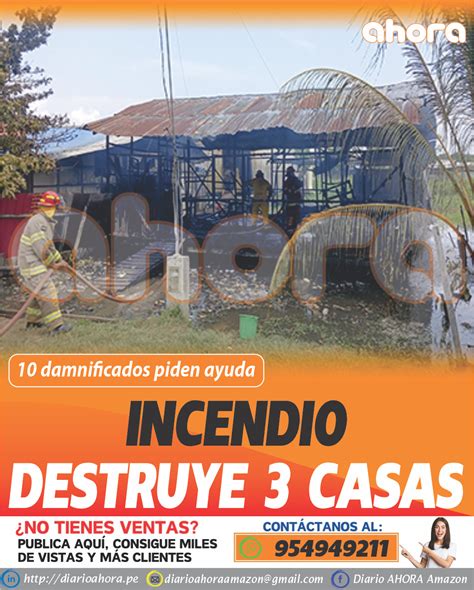 Incendio Destruye 3 Casas Diario Ahora