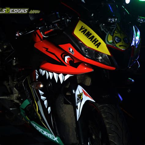 Yamaha R15 V2 Custom Decals Wrap Stickers Vr46 Shark Edition Kit Cr Decals Designs