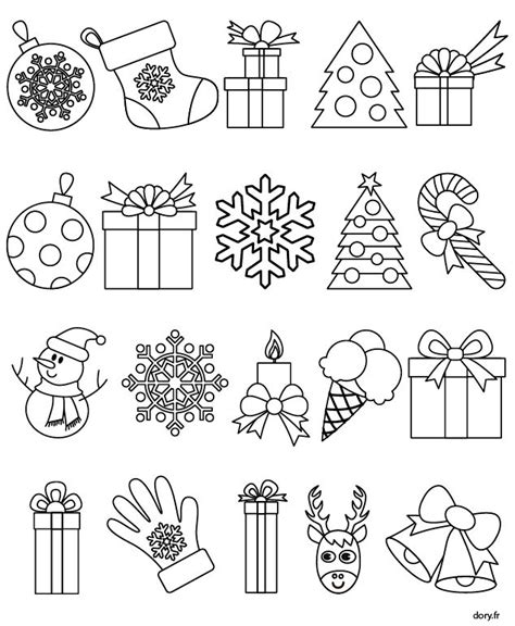 Page de dessins de Noël à imprimer et à colorier Dessin noel a