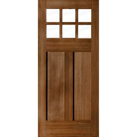 Craftsman Douglas Fir 6 Lite Clear Glass Exterior Door Exterior Doors