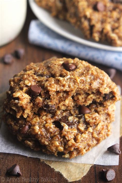 Chocolate Chip Almond Butter Oatmeal Cookies Amys Healthy Baking