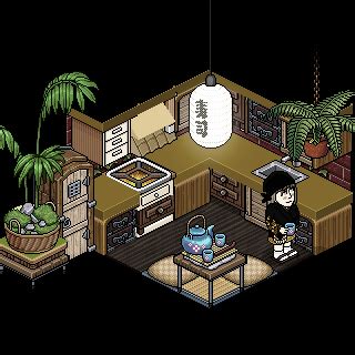 Japanese Kitchen Zf Habblet Habbo Arte Em Pixels