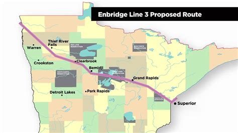 Enbridge Line 3 Route Map - Maping Resources