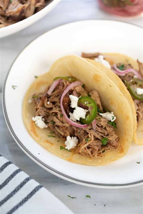 Slow Cooker Sweet Pork Tacos Meaningful Eats