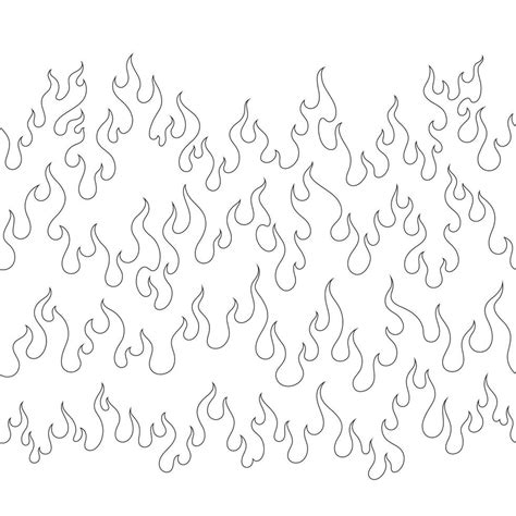 Oriental Flame Pattern Seamless Wallpaper Outline 34615907 Vector Art