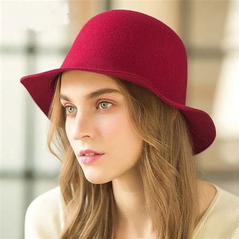 Adult Autumn And Winter Plain Fedora Hats Men And Women Short Brim