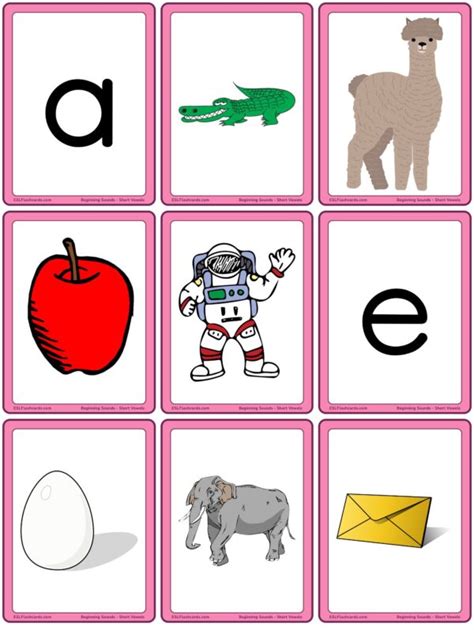 Kindergarten Flashcards Esl Flashcards