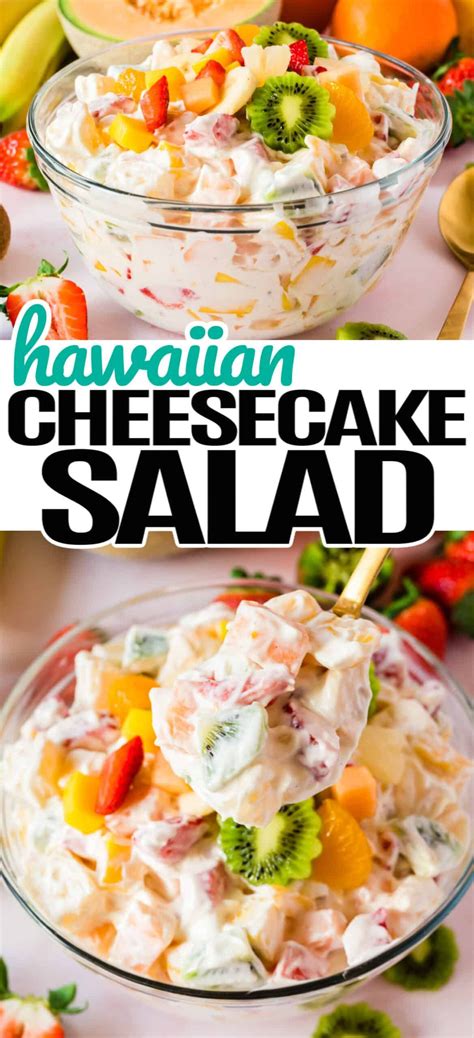 Hawaiian Cheesecake Salad In 2024 Summer Salads With Fruit Fruit Salad Easy Fruit Salad Recipes