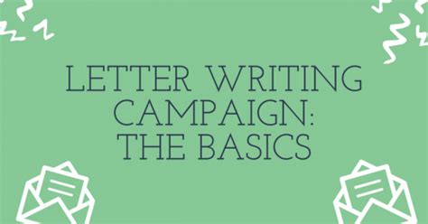 Letter Writing Campaign The Basics Classmunity