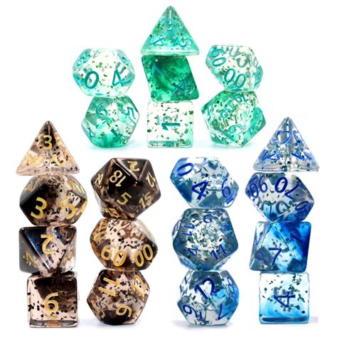 Crystal Style Dnd Dice Set Polyhedral Table Game Dice Role Playing Rpg