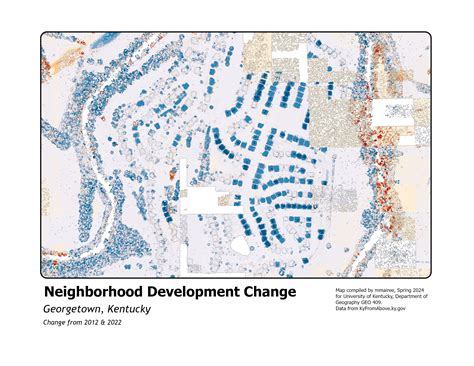 Neighborhood Development Change Overtime from 2012 - 2022 | georgetown