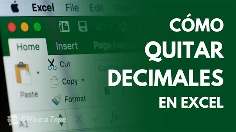 C Mo Quitar Decimales En Excel Office A Tope