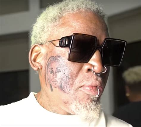 Dennis Rodman Got A Huge Cheek Tattoo Of His Girlfriend