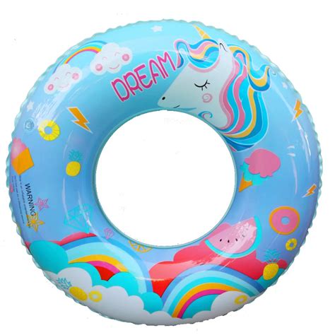 Rooxin flotador de piscina inflable de unicornio para niños y adultos