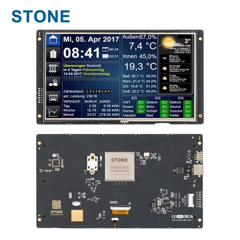 Stone Enhanced Series Hmi Graphic Lcd Display Module With Touch Panel