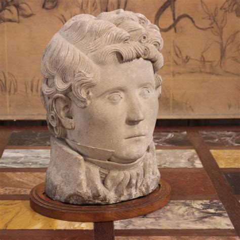 19th Century French Bust In Carved Stone Decorative Items