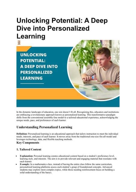 Unlocking Potential A Deep Dive Into Personalized Learningpdf