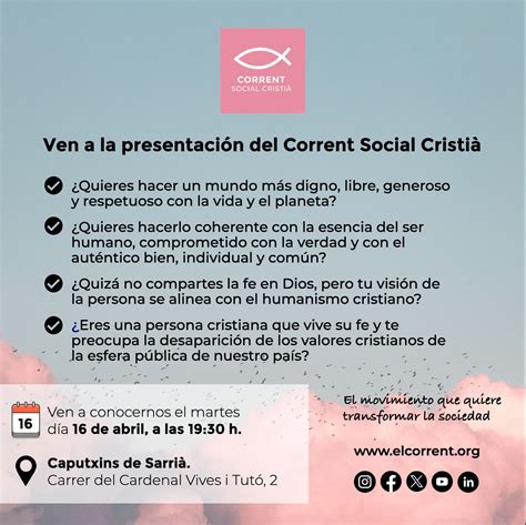 Presentaci N De La Corriente Social Cristiana De Abril