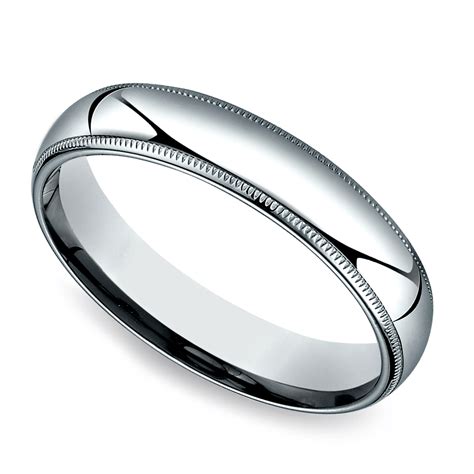 Milgrain Men's Wedding Ring in Palladium (5mm)