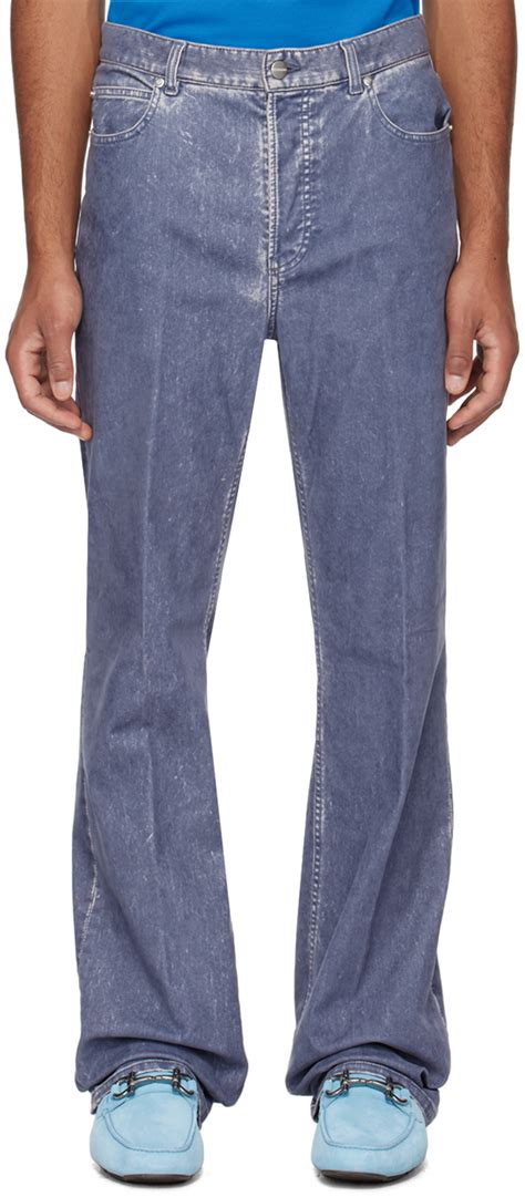 Ferragamo Blue 5 Pocket Trousers SSENSE