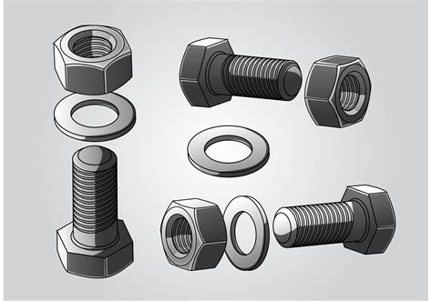 Best Nuts And Bolts Illustrations Royaltyfree Vector