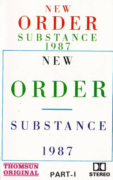 New Order Substance Part I Cassette Discogs