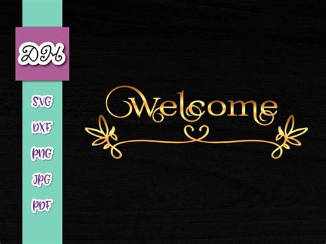 Bienvenido Archivos Svg Para Cricut Elegante Alfombrilla De Puerta