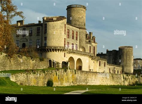 Chateau De Duras In The Winter Sun Under Blue Skies Duras Lot Et