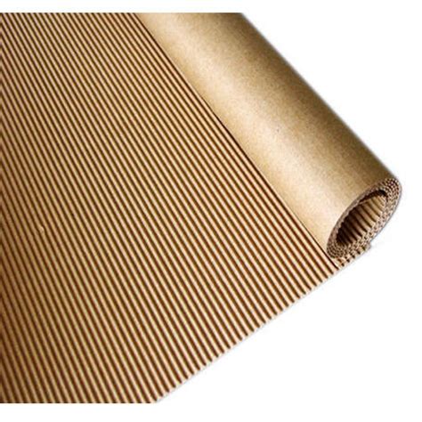 Cardboard Brown Plain Corrugated Paper Roll For Packing Gsm Less Than