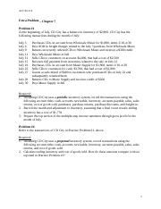 Additional Ch 7 Worksheet Docx ACCTG 215 Extra Problem Chapter 7