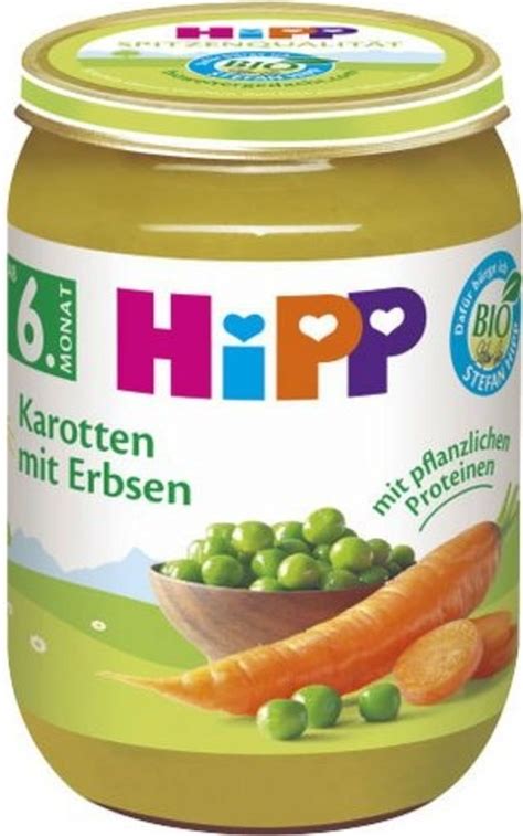 HiPP Biologische Babyvoeding Pot Wortelen En Erwten 190 G