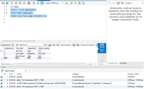 How To Rename A Column In MySQL