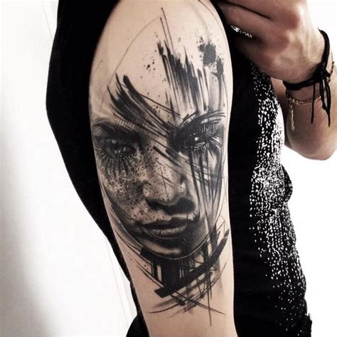 Top More Than 66 Monochromatic Portrait Tattoo Latest In Cdgdbentre