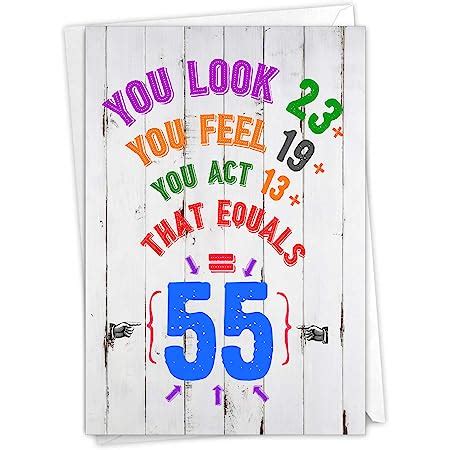 Amazon NobleWorks 55th Funny Card For Birthday Milestone Bday