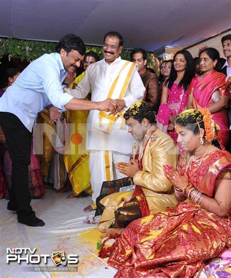 Chiranjeevi at Ahuti Prasad's son's wedding