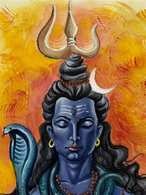 Meditative Lord Shiva Watercolor On Paper By Priyanka Exotic