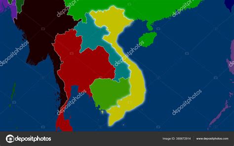 Vietnam Area Administrative Divisions Map Stereographic Projection Raw