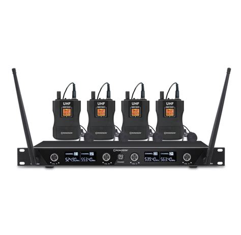 Mw Dual Uhf Receiver Set Bodypack Microphones