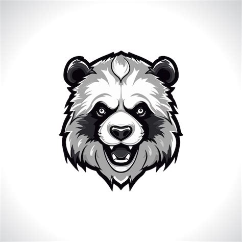 Panda Mascotte Tête De Panda Mascotte Panda Logo Design Vecteur Premium